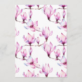 Carte Conseil Fête des mariées florale de Magnolia rose (Dos)