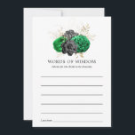 Carte Conseil Fête des mariées florale d'émeraude foncé et d'or<br><div class="desc">Élégant faire-part de mariage floral vert,  noir et faux or avec papillon en treillis de luxe,  personnalisable selon vos spécifications.</div>