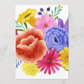 Carte Conseil Fête des mariées Florale espagnole Fiesta (Dos)