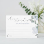 Carte Conseil Fête des mariées mariage Dusty bleu gris aquarelle<br><div class="desc">Bouquet bleu et gris poussiéreux Fête des mariées ou cartes de conseil Mariage : Ce design présente des fleurs bleu / bleu-gris douces avec des lettres décontractées et rebondissantes. Le dos a une couronne avec les initiales du couple et la date du mariage. Lorsque vos invités écrivent leurs conseils et...</div>