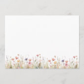 Carte Conseil Fête des mariées rose Rustique Fleurs sauvages (Dos)