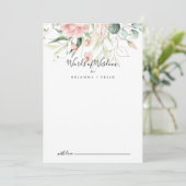 Carte Conseil Feuillage vert or Floral Mariage Paroles de sagess (Debout devant)