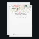 Carte Conseil Feuillage vert or Floral Mariage Paroles de sagess<br><div class="desc">Ce feuillage doré, mariage de mots de sagesse, est parfait pour un mariage moderne. Le design se compose d'or dessiné à la main et de feuillage botanique vert avec des fleurs roses, rousses et blanches, inspirant la beauté naturelle. Ces cartes sont parfaites pour un mariage, une douche nuptiale, un baby...</div>