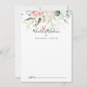 Carte Conseil Feuillage vert or Floral Mariage Paroles de sagess