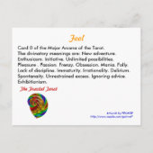 Carte Conseil Fiche Tarot (Dos)