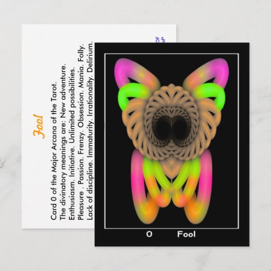 Carte Conseil Fiche Tarot (Devant / Derrière)