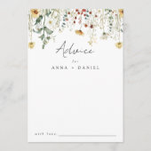 Carte Conseil Fleur sauvage d'été Mariage de terrain (Devant)