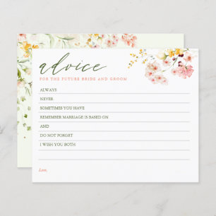 Carte conseil fleur sauvage élégante