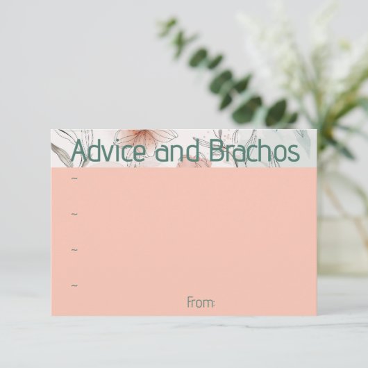 Carte conseil florale de pêche (Debout devant)