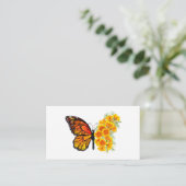 Carte Conseil Flower Butterfly with Yellow California Poppy (Debout devant)