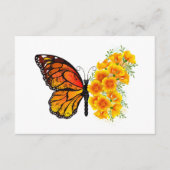 Carte Conseil Flower Butterfly with Yellow California Poppy (Devant)