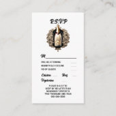 Carte Conseil Formelle cravate noire vin mousseux événement rsvp (Devant)
