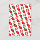 Carte Conseil Fraise Anniversaire Fête Heure Capsule (Dos)