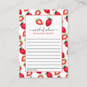 Carte Conseil Fraise Anniversaire Fête Heure Capsule (Devant)