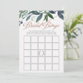 Carte Conseil Geo vert | Fête des mariées Bingo Game Card (Debout devant)