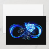 Carte Conseil Glowing infinity with blue rose (Devant / Derrière)