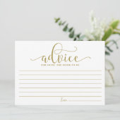 Carte Conseil Gold Advice for the Bride Calligraphy (Debout devant)