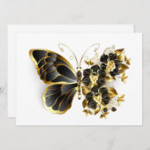 Carte Conseil Gold flower Butterfly with Black Orchid (Devant / Derrière)