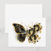 Carte Conseil Gold Flower Butterfly with Black Orchid (Devant / Derrière)