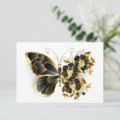 Carte Conseil Gold flower Butterfly with Black Orchid (Debout devant)