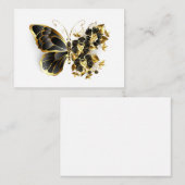 Carte Conseil Gold flower Butterfly with Black Orchid (Devant / Derrière)