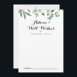 Carte Conseil Green Eucalyptus Botanique Mariage Bien Voués<br><div class="desc">Cette carte de conseil verte à l'eucalyptus botanique mariage de voeux est parfaite pour un mariage rustique. Le design est composé de beaux feuilles peints à la main et d'eucalyptus verts, assemblés en bouquets soignés pour agrémenter votre événement. Ces cartes sont parfaites pour un mariage, une douche nuptiale, un baby...</div>