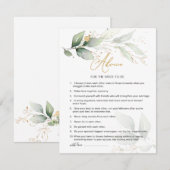 Carte Conseil Green & gold foliage Conseils pour les futurs futu (Devant / Derrière)