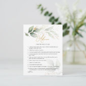 Carte Conseil Green & gold foliage Conseils pour les futurs futu (Debout devant)