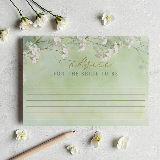 Carte Conseil Green Wildflower Advice for the Bride Card