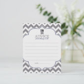 Carte Conseil Grey Chevron avec Panda Conseils pour que maman so (Debout devant)
