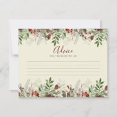 Carte conseil hiver | Berries Botanical Game Card (Devant)