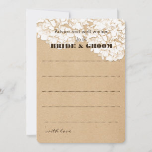 Carte Conseil Hydrangée Rustique Floral Mariage Conseils
