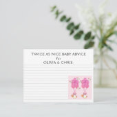 Carte Conseil Idées de Baby showers jumeaux (Debout devant)