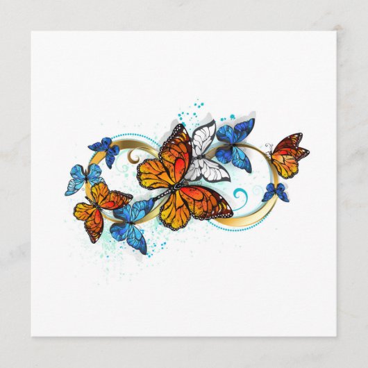 Carte Conseil Infinité de papillons monarques (Devant)