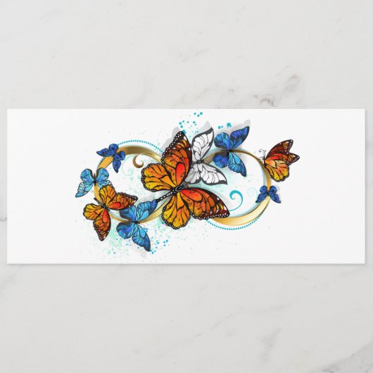 Carte Conseil Infinité de papillons monarques (Devant)