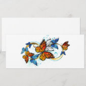 Carte Conseil Infinité de papillons monarques (Devant / Derrière)