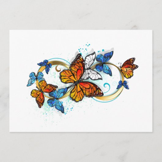 Carte Conseil Infinité de papillons monarques (Devant)