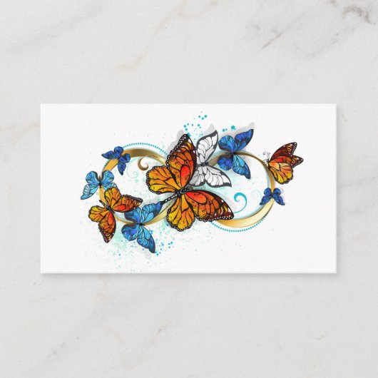 Carte Conseil Infinité de papillons monarques (Devant)