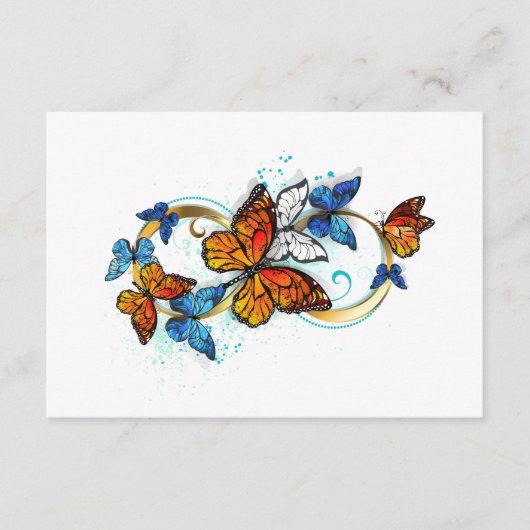 Carte Conseil Infinité de papillons monarques (Devant)