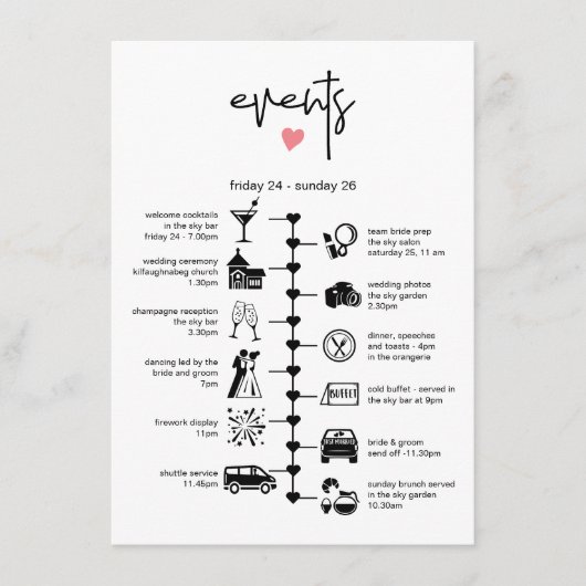 Carte Conseil Infos d'itinéraire du scénario Mariage stylé (Devant)