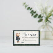 Carte Conseil Inspired Baby Shower Guessing Game (Debout devant)