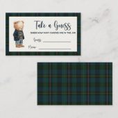 Carte Conseil Inspired Baby Shower Guessing Game (Devant / Derrière)