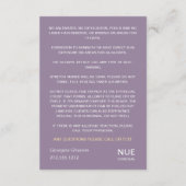 Carte Conseil Instructions de suivi Logo femmes Corps pourpre (Dos)