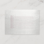 Carte Conseil Instructions pour l'application de maquillage Rose (Dos)