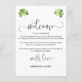 Carte Conseil Itinéraire invité du Mariage irlandais (Dos)