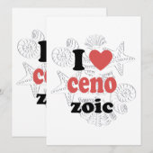 Carte Conseil J'aime Cénozoïque drôle de citation pour les scien (Devant / Derrière)