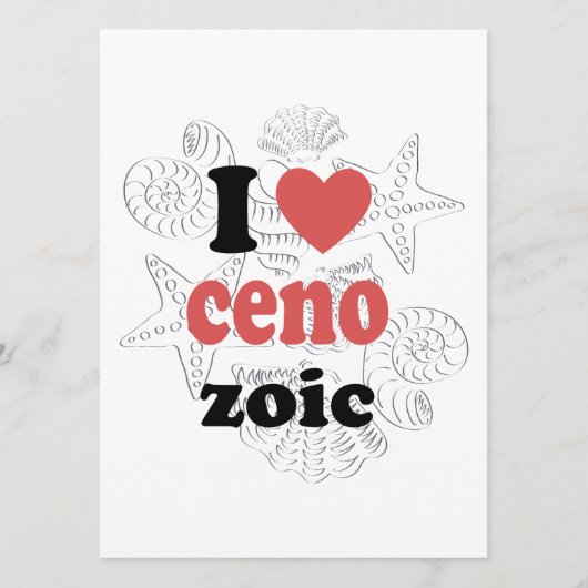 Carte Conseil J'aime Cénozoïque drôle de citation pour les scien (Devant)