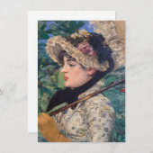 Carte Conseil Jeanne (Printemps) Par Édouard Manet (Devant / Derrière)