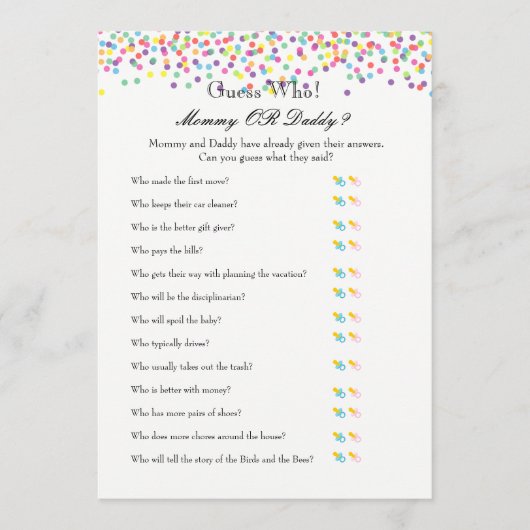 Carte Conseil Jeu d'aspersion pour bébé - Wives for Baby and Dev (Devant)