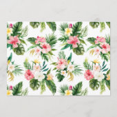 Carte Conseil Jeunes mariés de mariage aux fleurs tropicales à l (Dos)